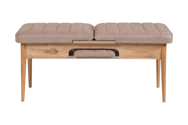 Spisegruppe Vinadi Forlengningsbar 129 cm - Natur/Grå/Brun - Møbler - Bord - Spisegruppe