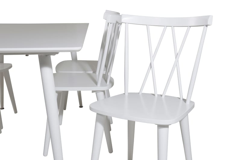 Spisegruppe Yegua 180 cm inkl. 6 Steinar Stoler - Hvit - Møbler - Bord - Spisegruppe