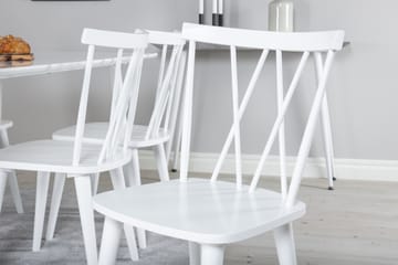 Spisegruppe Yegua 180 cm inkl. 6 Steinar Stoler - Hvit - Møbler - Bord - Spisegruppe