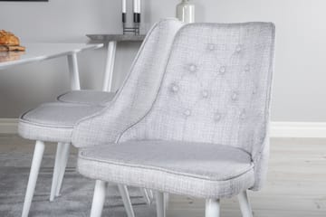 Spisegruppe Yegua 180 cm inkl. Chantor Stoler - Hvit/Grå - Møbler - Bord - Spisegruppe