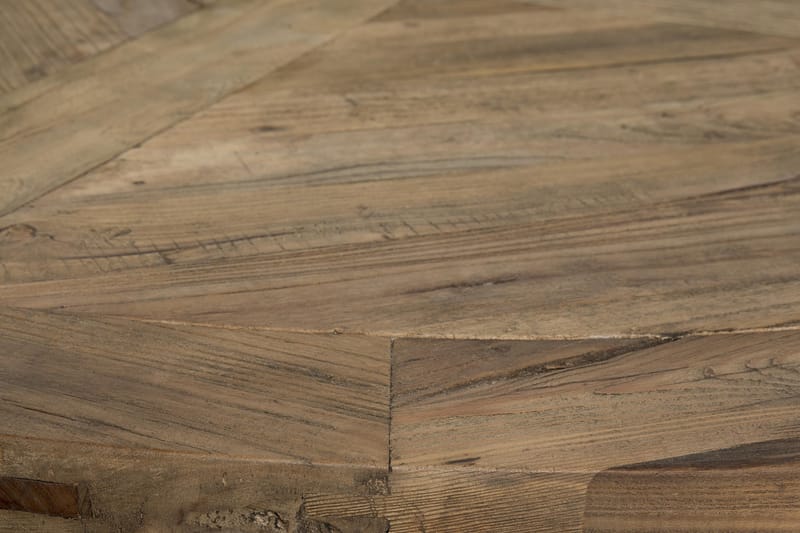 Spisegruppe Yorkshire Ø150 cm Rund Vintage Natur/Hvit/Grå - 4 Ophelia Stoler - Møbler - Bord - Spisegruppe