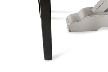 Spisegruppe Yorkshire 150 cm Rund med 6 Hermione Lenestol - Vintage Alm|Hvit|Svart PU - Møbler - Bord - Spisegruppe
