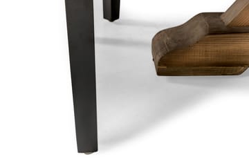 Spisegruppe Yorkshire 150 cm Rund med 6 Hermione Lenestol - Vintage Alm|Svart PU - Møbler - Bord - Spisegruppe