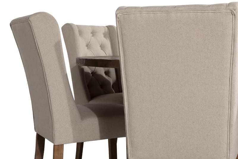 Spisegruppe Yorkshire 150 cm Rund med 6 Isolde Stol - Vintage Alm|Beige - Møbler - Bord - Spisegruppe
