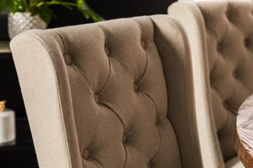 Spisegruppe Yorkshire 150 cm Rund med 6 Isolde Stol - Vintage Alm|Beige - Møbler - Bord - Spisegruppe
