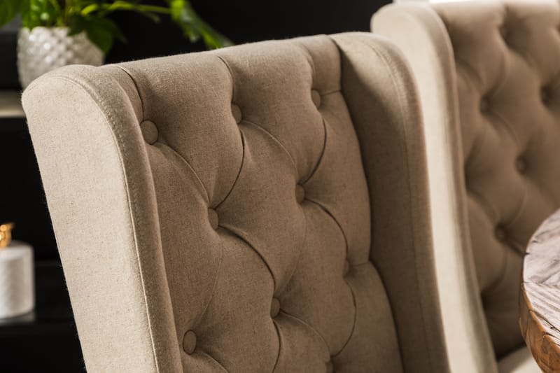 Spisegruppe Yorkshire 150 cm Rund med 6 Isolde Stol - Vintage Alm|Beige - Møbler - Bord - Spisegruppe