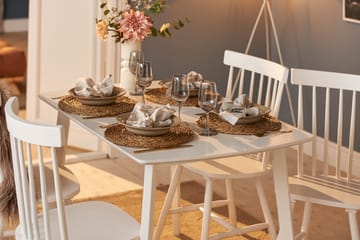 Spisegruppe Piatra 120 cm med 4 Taplow Spisestoler - Hvit - Møbler - Bord - Spisegruppe