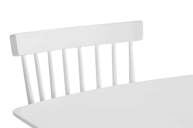 Spisegruppe Piatra 120 cm med 4 Taplow Spisestoler - Hvit - Møbler - Bord - Spisegruppe