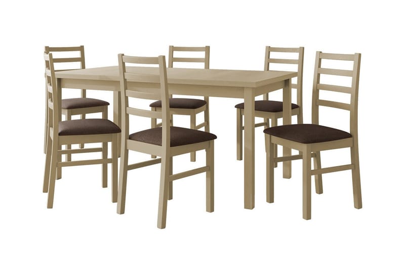Spisegruppe Patrickswell - Beige/Tre/Brun - Møbler - Bord - Spisegruppe