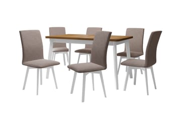 Spisegruppe Patrickswell - Beige/Hvit/Brun - Møbler - Bord - Spisegruppe