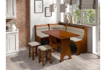 Thars Spisegruppe - Brun/Beige - Møbler - Bord - Spisegruppe