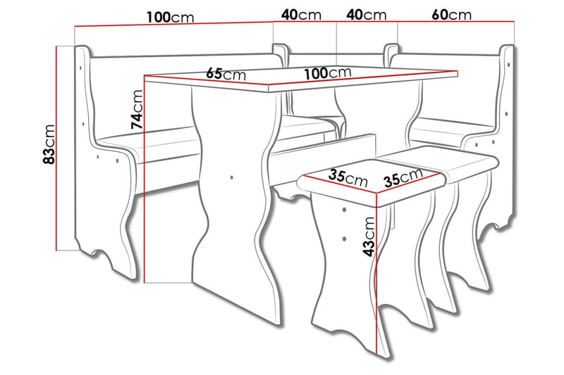 Thomas Kjøkkenmøbelsett - Møbler - Bord - Spisegruppe