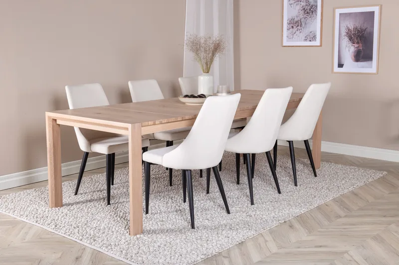 Torresolana Spisegruppe 170 cm + 6 Ludde Spisestoler