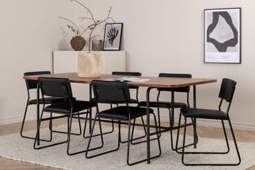 Uno spisebord med 6 Kenth Spisestol - Møbler - Bord - Spisegruppe