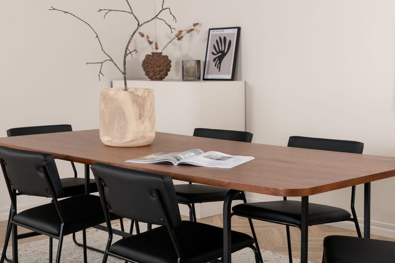 Uno spisebord med 6 Kenth Spisestol - Møbler - Bord - Spisegruppe
