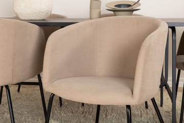 Uno Spisebord med 6 stk Berit Spisestol - Møbler - Bord - Spisegruppe