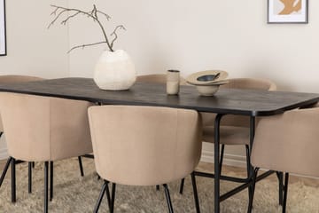 Uno Spisebord med 6 stk Berit Spisestol - Møbler - Bord - Spisegruppe