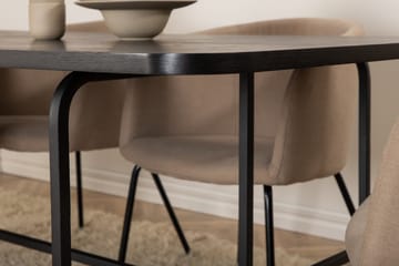 Uno Spisebord med 6 stk Berit Spisestol - Møbler - Bord - Spisegruppe