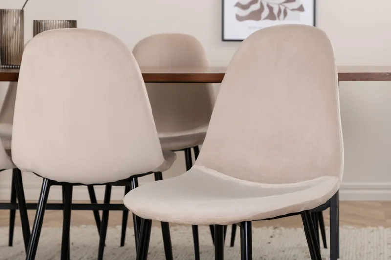 Uno spisebord med 6 Polar Spisestol - Møbler - Bord - Spisegruppe