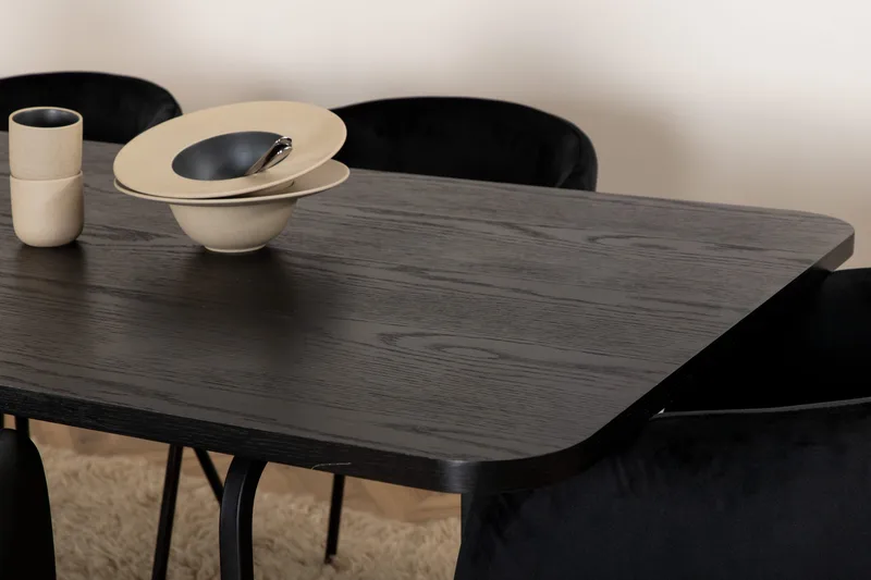 Uno Spisebord med 6stk Berit Spisestol - Møbler - Bord - Spisegruppe