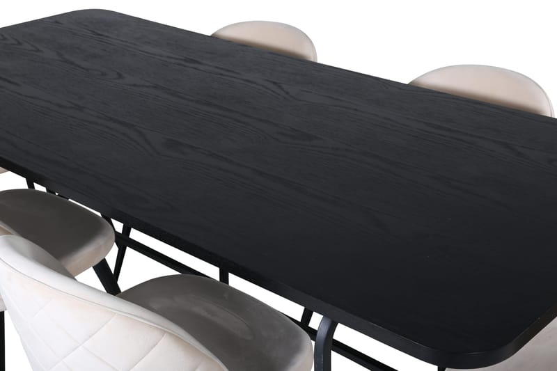 Uno Spisebord med 6stk Velvet Spisestol - Møbler - Bord - Spisegruppe