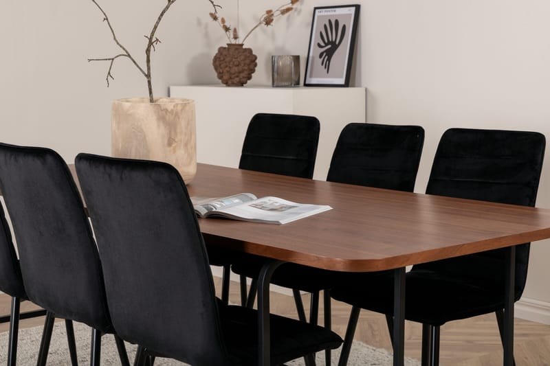 Uno Spisebord med 6stk Windu Lyx Spisestol - Møbler - Bord - Spisegruppe