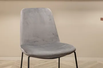 Unos Spisegruppe 200 cm inkl. 4 Jadraque Stoler - Valnøttbrun/Svart/Grå - Møbler - Bord - Spisegruppe