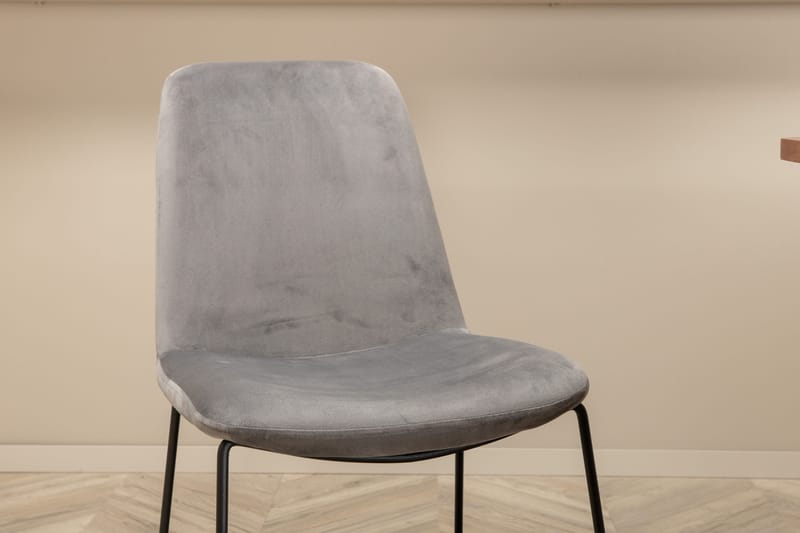 Unos Spisegruppe 200 cm inkl. 4 Jadraque Stoler - Valnøttbrun/Svart/Grå - Møbler - Bord - Spisegruppe