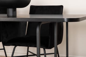 Unos Spisegruppe 200 cm inkl. 4 Pipi Stoler - Svart - Møbler - Bord - Spisegruppe