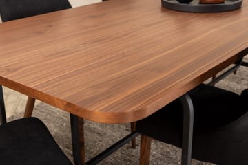Unos Spisegruppe 200 cm inkl. 6 Campomar Stoler - Valnøttbrun/Svart - Møbler - Bord - Spisegruppe