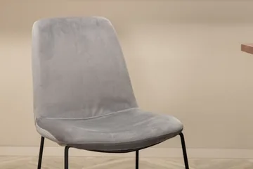 Unos Spisegruppe 200 cm inkl. 6 Jadraque Stoler - Valnøttbrun/Svart/Grå - Møbler - Bord - Spisegruppe