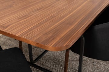 Unos Spisegruppe 200 cm inkl. 6 Kullersbro Stoler - Valnøttbrun/Svart/Brun - Møbler - Bord - Spisegruppe