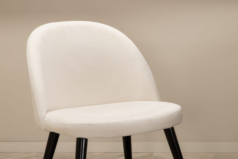 Unos Spisegruppe 200 cm inkl. 6 Valera Cordfløyelstoler - Valnøttbrun/Svart/Beige - Møbler - Bord - Spisegruppe