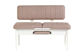 Valsot Forlengningsbar Spisegruppe 129 cm - Hvit/Grå - Møbler - Bord - Spisegruppe