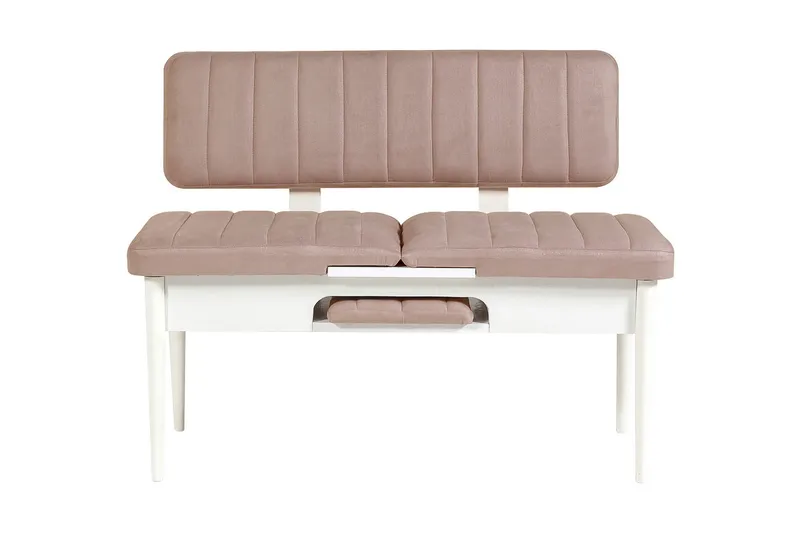 Valsot Forlengningsbar Spisegruppe 129 cm - Hvit/Grå - Møbler - Bord - Spisegruppe