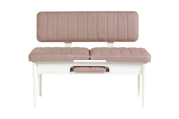 Valsot Forlengningsbar Spisegruppe 129 cm - Hvit/Grå - Møbler - Bord - Spisegruppe