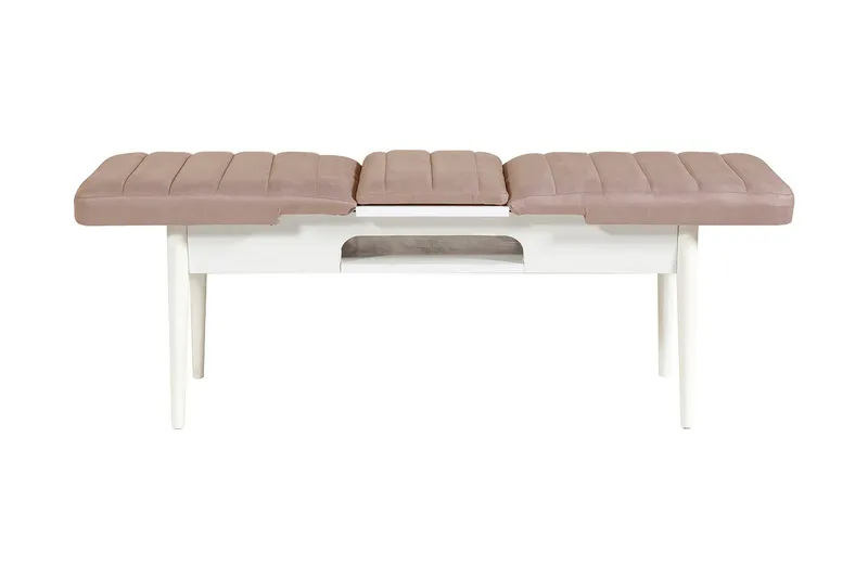 Valsot Forlengningsbar Spisegruppe 129 cm - Hvit/Grå - Møbler - Bord - Spisegruppe