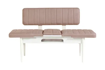 Valsot Forlengningsbar Spisegruppe 129 cm - Hvit/Grå - Møbler - Bord - Spisegruppe