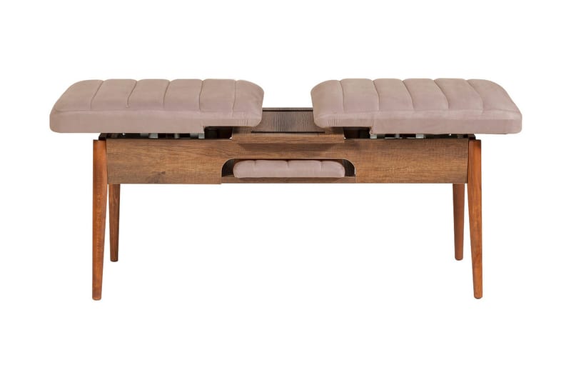 Valsot Forlengningsbar Spisegruppe 129 cm - Hvit/Mørkebrun - Møbler - Bord - Spisegruppe