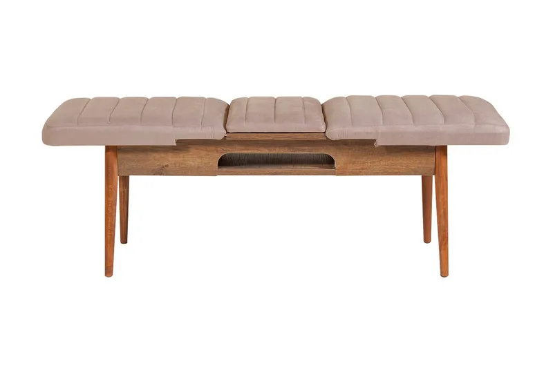 Valsot Forlengningsbar Spisegruppe 129 cm - Hvit/Mørkebrun - Møbler - Bord - Spisegruppe