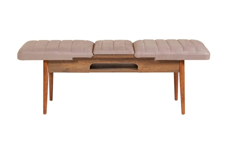 Valsot Forlengningsbar Spisegruppe 129 cm - Hvit/Mørkebrun - Møbler - Bord - Spisegruppe