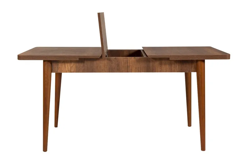 Valsot Forlengningsbar Spisegruppe 129 cm - Hvit/Mørkebrun - Møbler - Bord - Spisegruppe