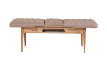 Valsot Forlengningsbar Spisegruppe 129 cm - Natur/Grå/Brun - Møbler - Bord - Spisegruppe