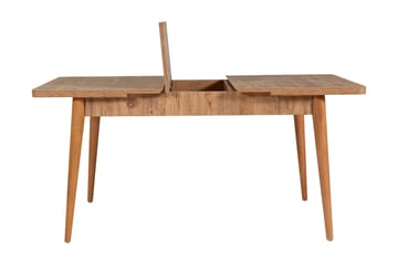 Valsot Forlengningsbar Spisegruppe 129 cm - Natur/Grå/Brun - Møbler - Bord - Spisegruppe