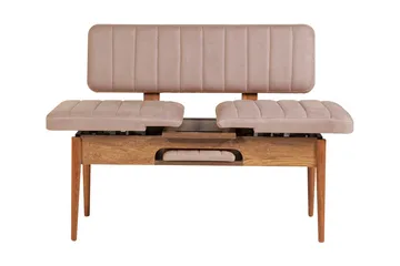 Valsot Uttrekkbar spisegruppe 129 cm - Hvit/Grå - Møbler - Bord - Spisegruppe