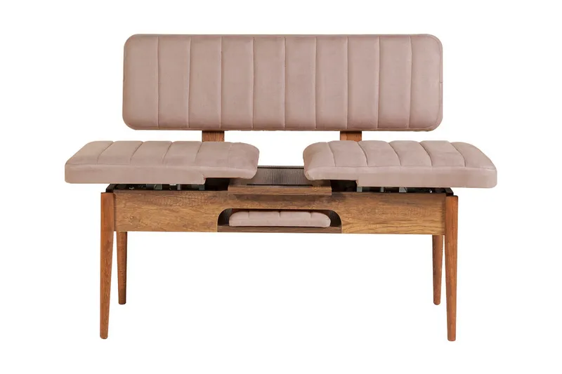 Valsot Uttrekkbar spisegruppe 129 cm - Hvit/Grå - Møbler - Bord - Spisegruppe