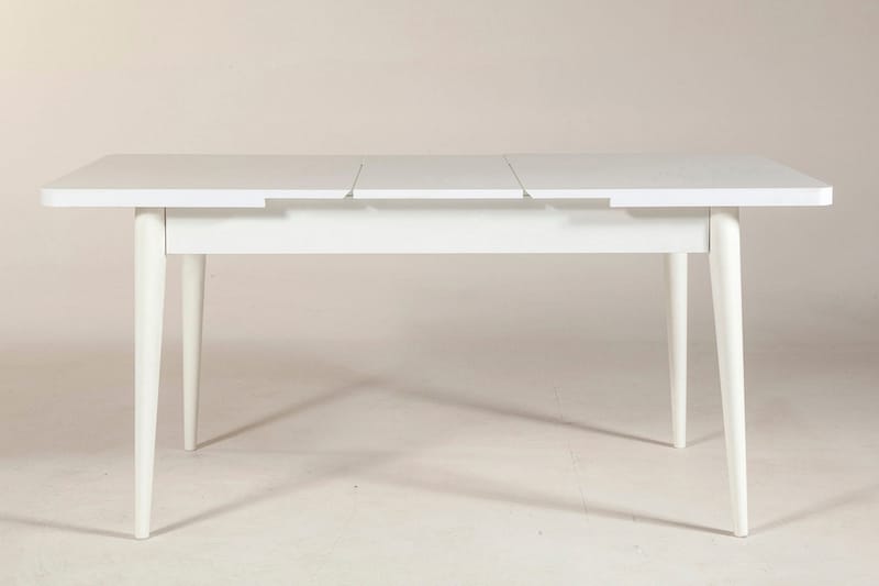 Valsot Uttrekkbar spisegruppe 129 cm - Hvit/Grå - Møbler - Bord - Spisegruppe