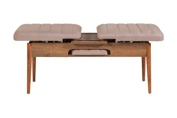 Valsot Uttrekkbar spisegruppe 129 cm - Hvit/Grå - Møbler - Bord - Spisegruppe