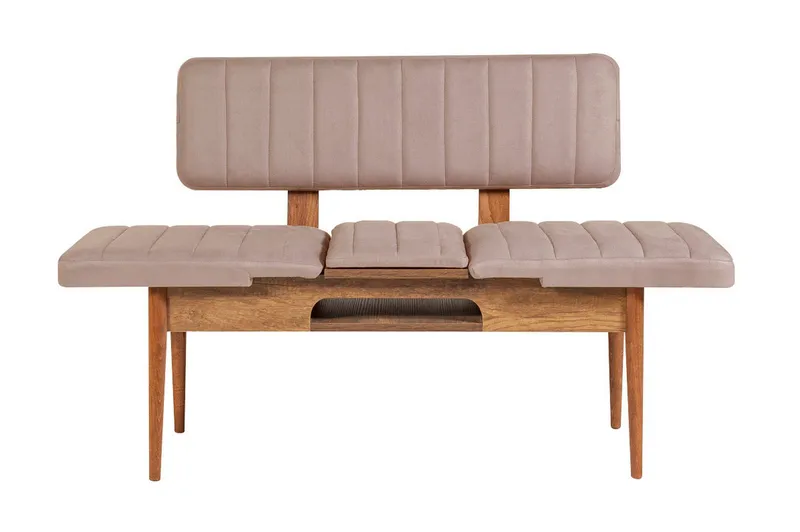 Valsot Uttrekkbar spisegruppe 129 cm - Hvit/Grå - Møbler - Bord - Spisegruppe