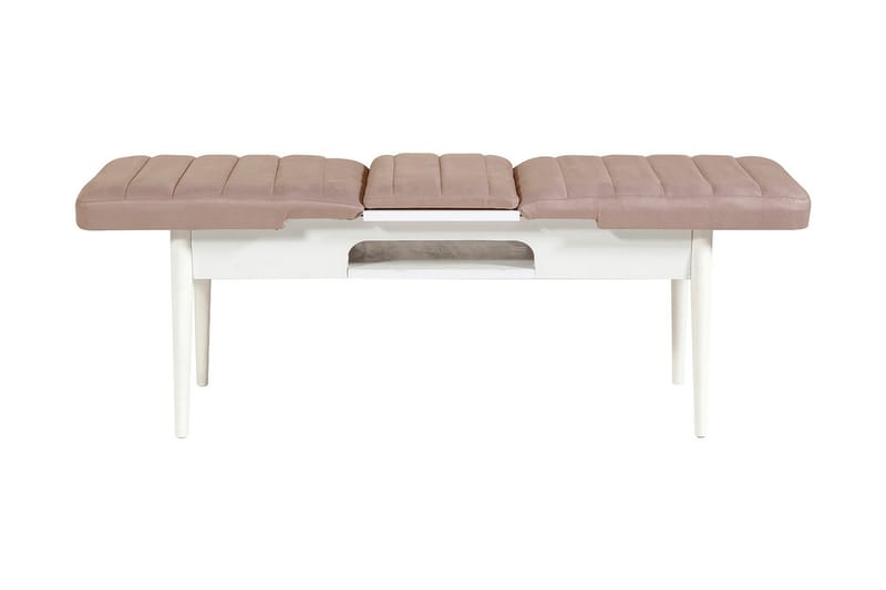 Valsot Uttrekkbar spisegruppe 129 cm - Hvit/Grå - Møbler - Bord - Spisegruppe